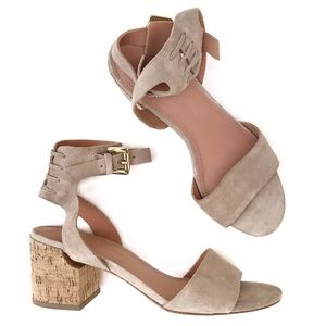 Sigerson Morrison Sz 6.5 Nude Suede Sandals NWOT
